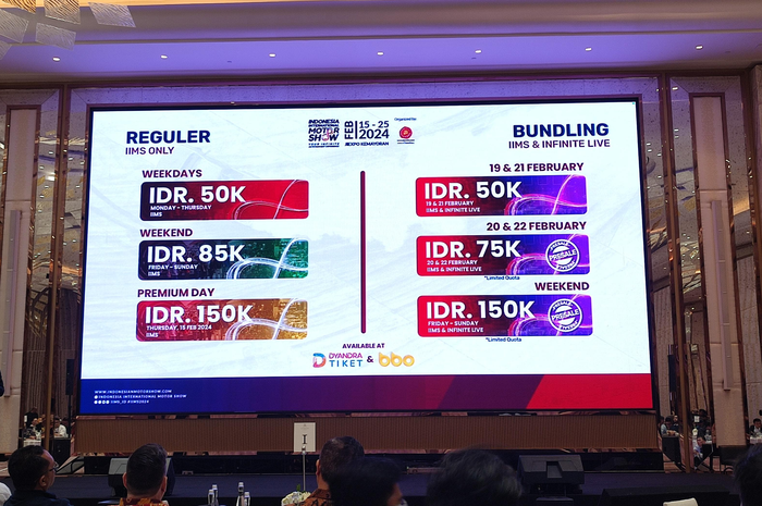 Harga tiket IIMS 2024.
