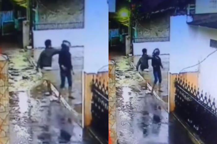 aksi pemukulan pria kepada wanita viral