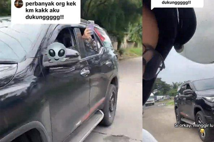VIRAL Pengendara Fortuner Pepet Pemotor, Ngamuk Diprotes Buang Abu Rokok Sembarangan