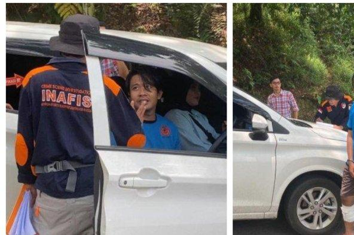 rekonstruksi pembunuhan Indriana Dewi Eka Saputri (24) wanita asal Jakarta Timur yang tewas di tangan tiga orang, termasuk pacarnya. 