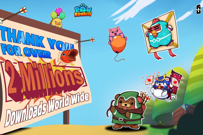 Game buatan Indonesia, Paw Rumble sukses meraih catatan 2 juta pemain