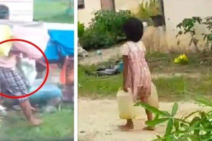 tante tega masukkan keponakan ke dalam karung