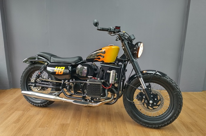 Modifikasi motor gaya bobber basis mesin Yamaha NMAX.