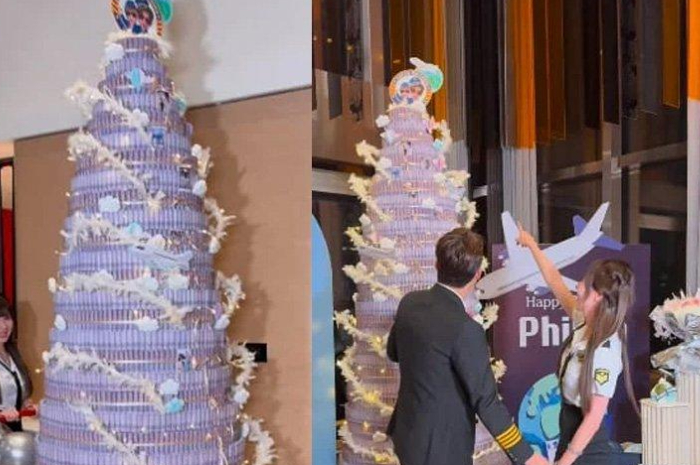 viral seorang wanita beri hadiah tumpukan uang saat ulang tahun suaminya