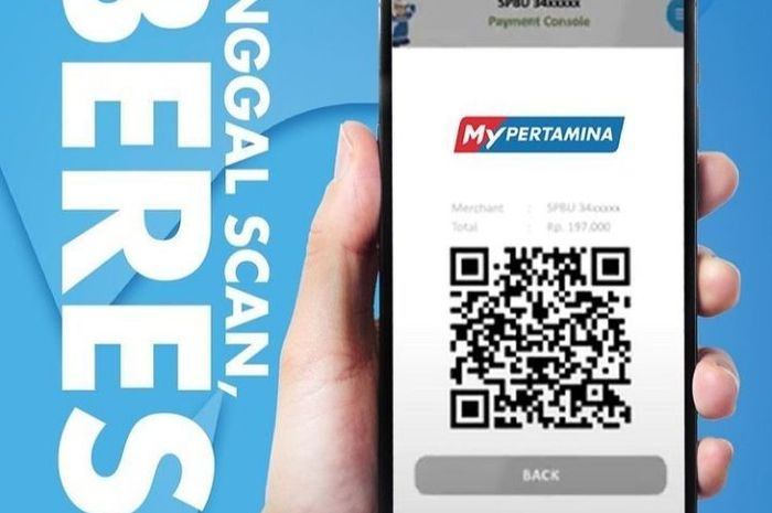 QR Code MyPertamina untuk beli BBM Pertalite. 