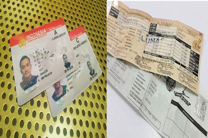 Foto ilustrasi. SIM (kiri) dan STNK (kanan) yang jatuh tempo saat libur lebaran dapat ampunan dari polisi bebas denda.