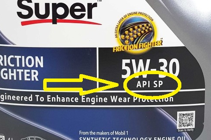 Kode API SP menandakan pelumas tahan panas dan tidak menguap