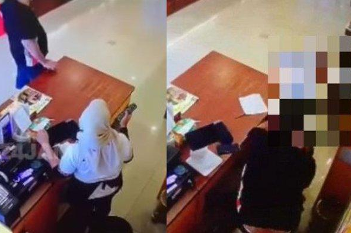 Rekaman CCTV aksi pelecehan seksual yang menimpa seorang karyawan toko roti.