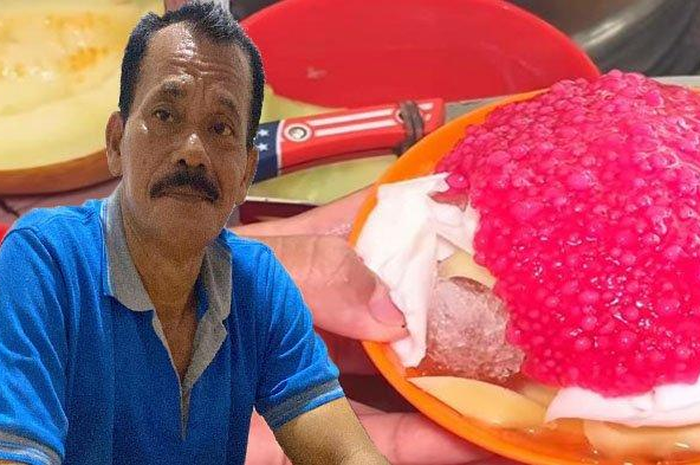 Gunawan penjual Es oyen viral di Jalan Malabar Ujung, Kelurahan Babakan, Kecamatan Bogor Tengah, Kota Bogor 