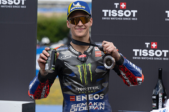 Bikin mangkel Fabio Quartararo podium Sprint MotoGP Spanyoal 2024 melayang gara-gara isi di dalam ban dan lambatnya wasit ambil keputusan