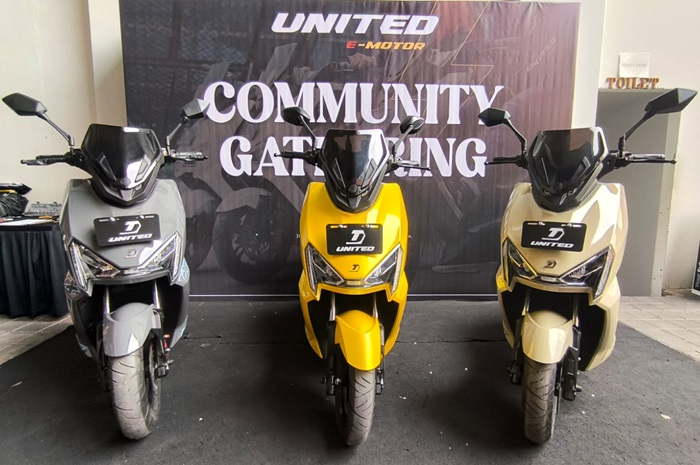 Beberapa motor listrik di gathering United E-Motor 4 Mei 2024, ada bocoran unit baru nih.