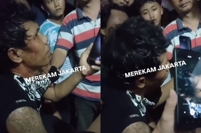 Maling motor Honda BeAT Street mengadu ke Ibu saat tertangkap warga.