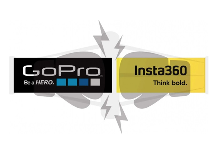 Ilustrasi persaingan GoPro dan Insta360.
