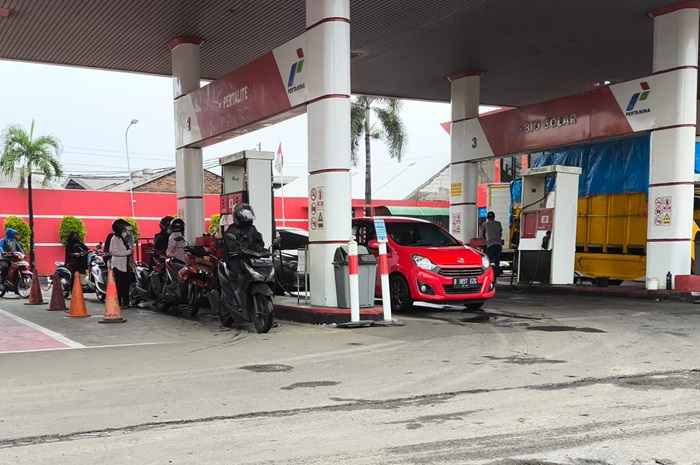 Foto ilustrasi SPBU Pertamina. Pertalite hilang kalau subsidi energi benar-benar dipangkas 2025?