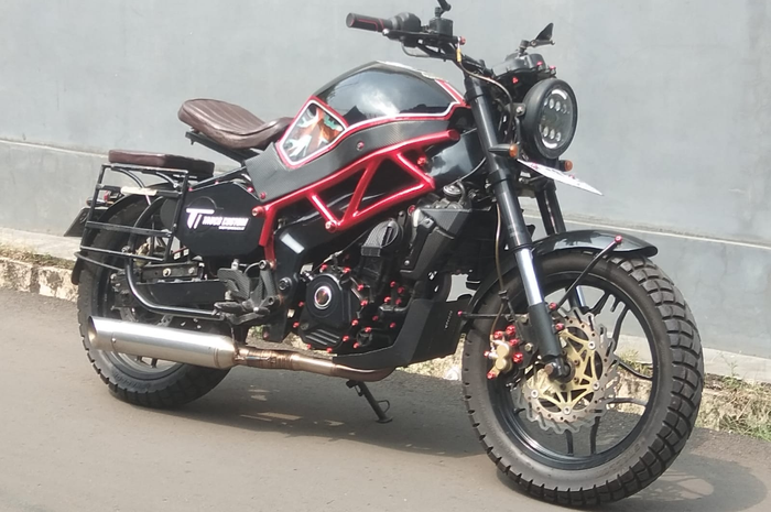 Modifikasi motor Bajaj Pulsar NS200 oleh Tauco Custom Motorcycle.