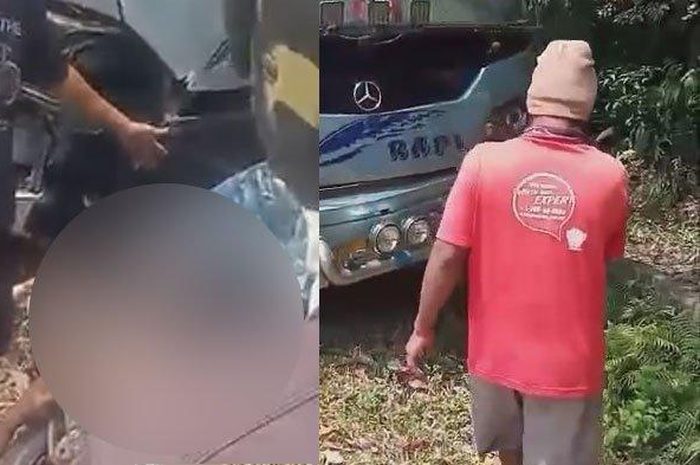 Kecelakaan Maut di Jambi Motor vs Bus Rapi, Pemotor Tewas Badan Pengendara Motor Tembus Masuk Bodi Bus Sopir Kabur 