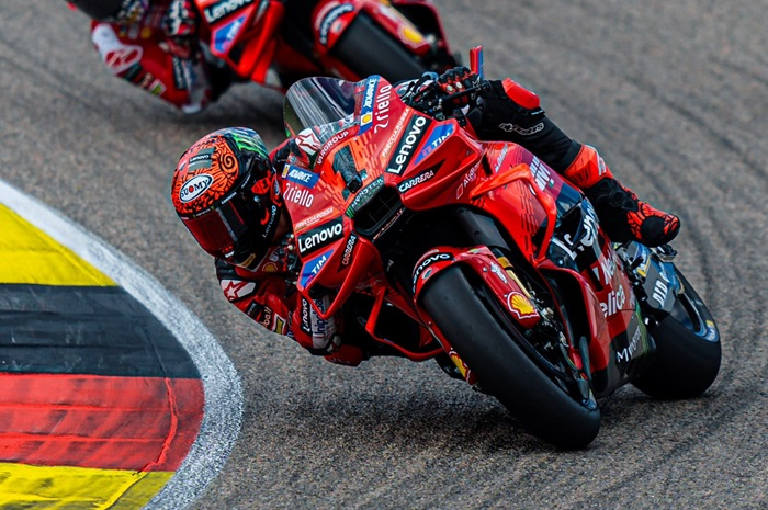 Cek klasemen setelah MotoGP Jerman 2024, perhatikan Francesco Bagnaia, Jorge Martin, dan Marc Marquez.