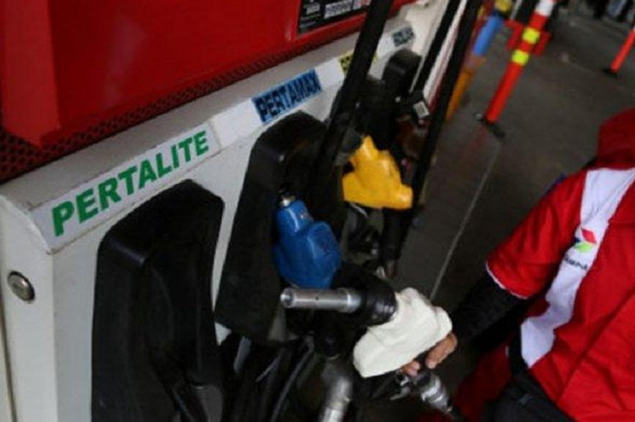 Ilustrasi BBM subsidi Pertalite di SPBU Pertamina.