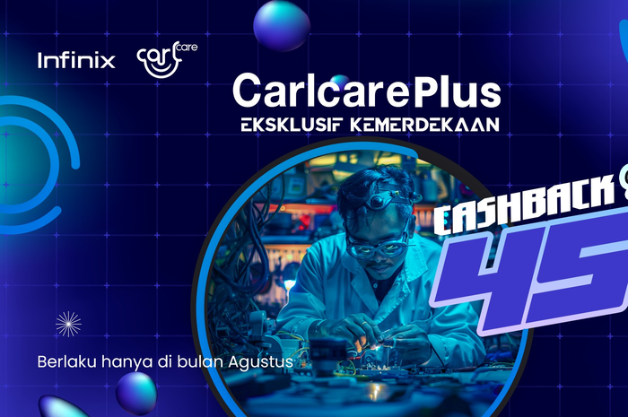 Carlcare Plus adalah layanan asuransi kepada perangkat Infinix dengan nilai tanggungan mulai dari 1 Juta Rupiah