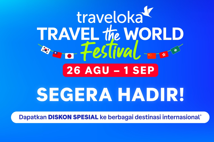 Traveloka travel the world festival 2024 akan segera hadir untuk menghadirkan banyak promo wisata di seluruh dunia