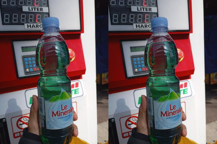 Cerita pemotor beli Pertalite pakai botol bekas di Pertamini. 
