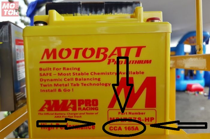 Kode CCA di aki melambangkan kekuatan aki untuk starter