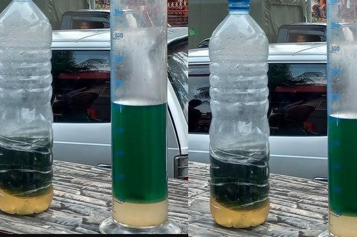Ngeri lagi-lagi SPBU Pertamina menjual Pertalite yang tercampur dengan air dan bikin motor dan mobil mogok.
