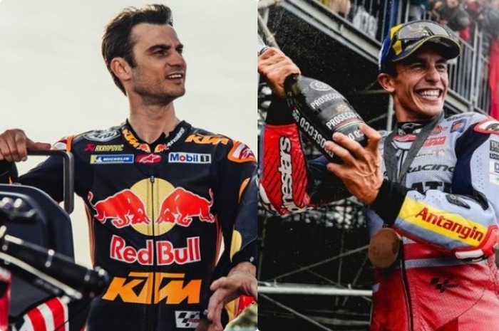 Dani Pedrosa (kiri) komentari karir Marc Marquez di Gresini dan persaingannya di tim Ducati musim 2025 bersama Pecco Bagnaia.