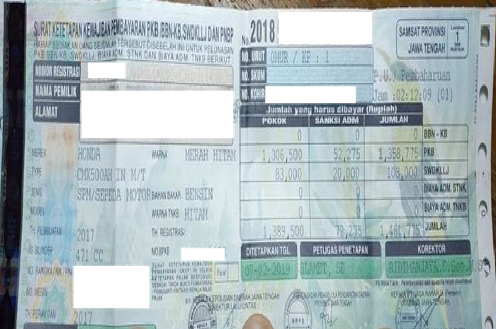 Foto ilustrasi STNK sebagai syarat bayar pajak motor, ada pemutihan kasih diskon dan lainnya.