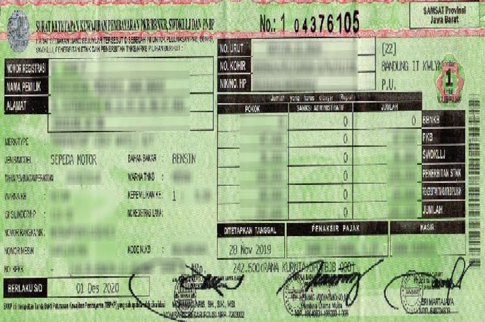 STNK menjadi syarat dalam pembayaran pajak motor, juga dalam mengikuti program pemutihan.