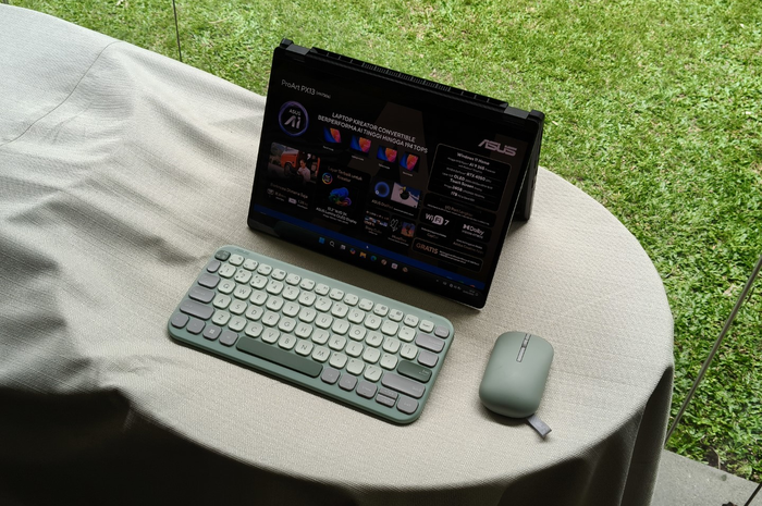 ASUS ProArt PX13 (HN7306), ASUS Marshmallow Mouse MD100, & ASUS Marshmallow Keyboard KW100