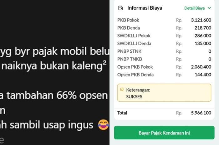 Cerita salah satu warga yang mengira pajak kendaraan yang dibayarnya naik Rp 2 jutaan akibat opsen.