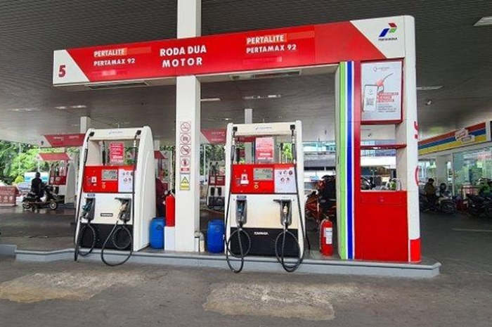 Foto ilustrasi SPBU Pertamina yang menjual Pertalite dan Pertamax.