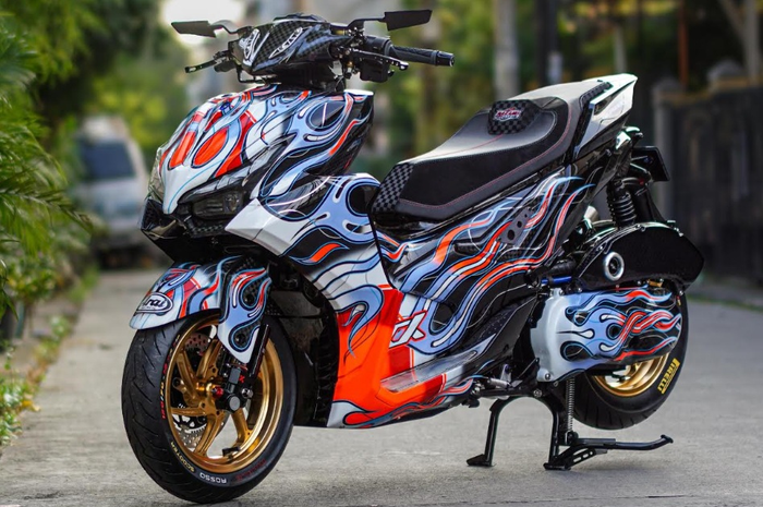 Modifikasi total Yamaha Aerox Alpha.