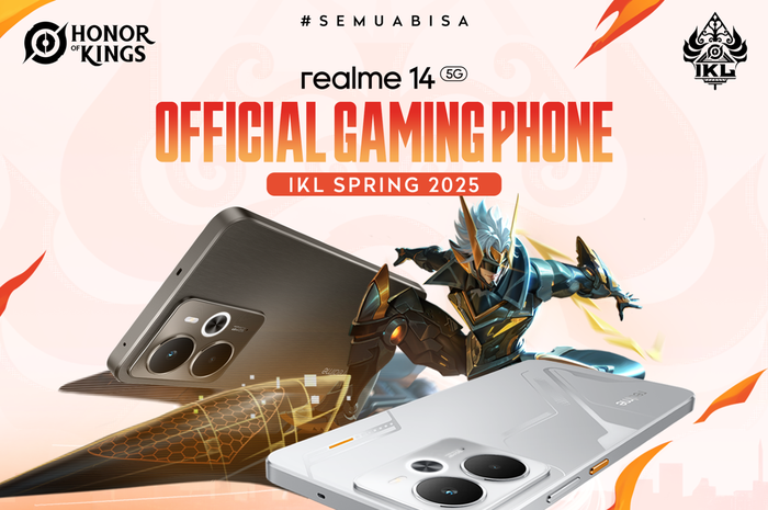 realme 14 resmi meniadi official gaming gelaran kompetisi Honor of Kings Indonesia Kings Laga Spring 2025
