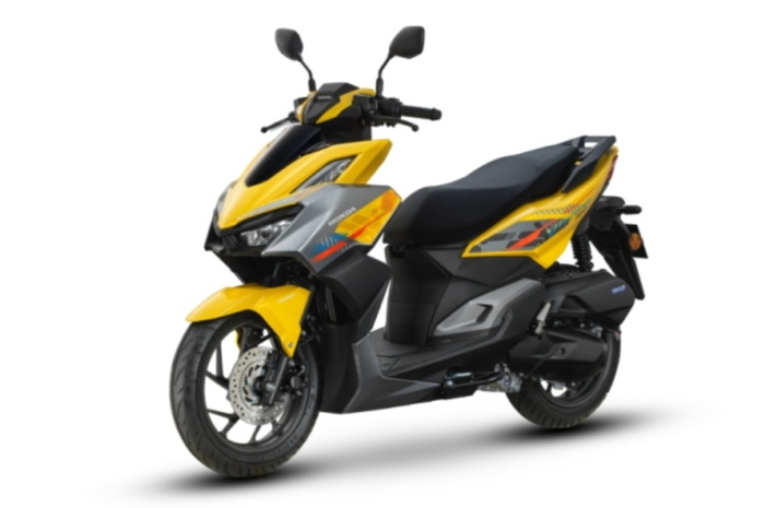 Kuning, jadi warna baru Honda Vario 160 yang diluncurkan di pasar Malaysia.