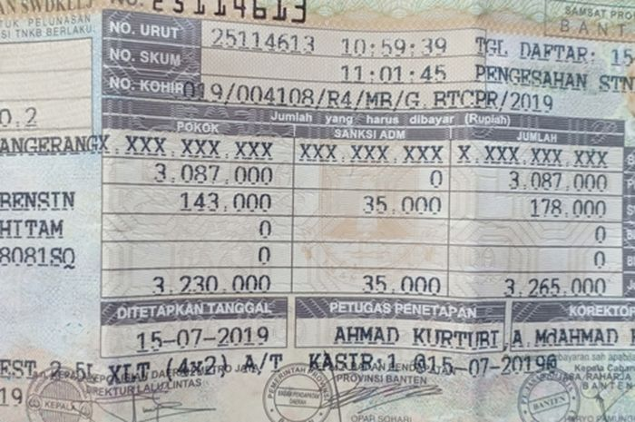 Foto ilustrasi besaran pajak kendaraan, sudah ada pemutihan siap-siap nikmati hadiah bagi yang taat.