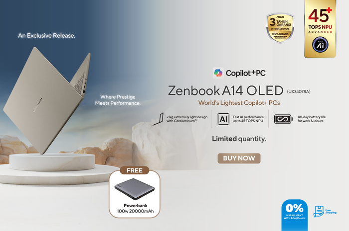 ASUS memperkenalkan Zenbook A14 OLED dengan processor Snapdragon X