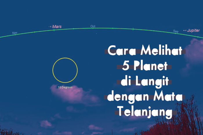 Cara Melihat 5 Planet di Langit dengan Mata Telanjang