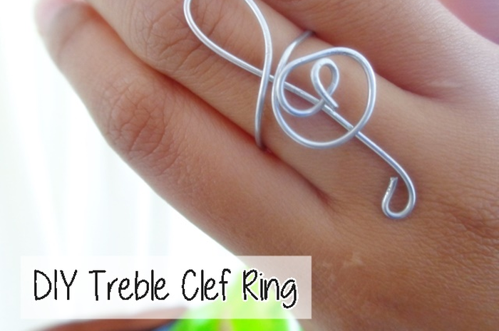 DIY Cara Membuat Cincin Bentuk Kunci Nada atau Treble Clef