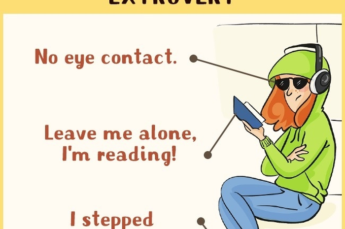 12 Ilustrasi Lucu Tentang Perbedaan Orang Introvert & Ekstrovert Dalam Kehidupan Sehari-hari