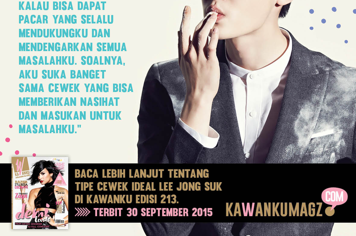 Lee Jong Suk: Tipe Cewek Ideal dan Go Public Saat Pacaran