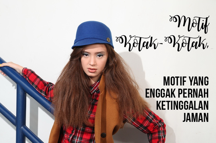 motif kotak-kotak, selalu sukses mencuri perhatian (foto: dok. cewekbanget.id)