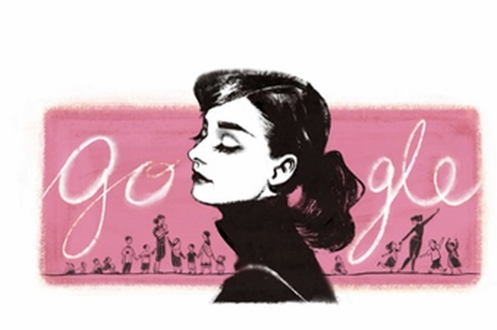 Tampilan Google Menghormati Ulang Tahun Audrey Hepburn