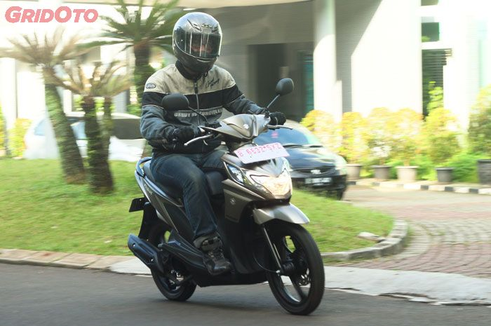 Suzuki Nex FI lumayan irit konsumsi BBM-nya untuk jalanan Jakarta.