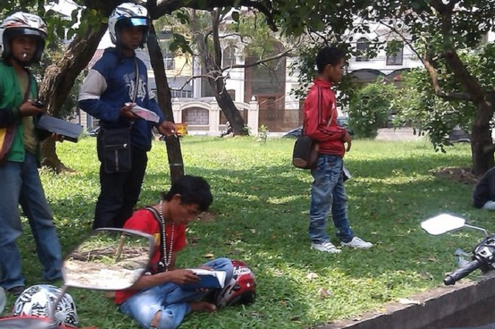 Mata Elang siap menangkap motor kreditan yang menunggak.