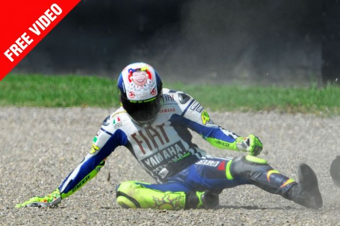 Di MotoGP Le Mans Valentino Rossi bisa dibilang kalah telak jelang lap terakhir dari Maverick Vinales. Di tikungan ke-11 Valentino Rossi terjatuh setelah posisinya berada di tempat kedua