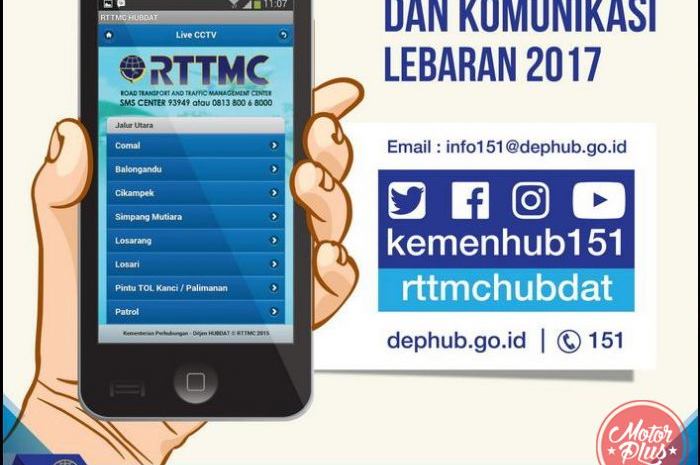 Pantau Arus Mudik Lebaran Lewat Aplikasi RTTMC

