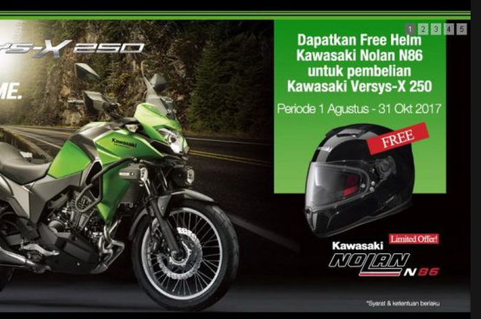 Gratis Helm Nolan Tiap Pembelian Versys-X 250