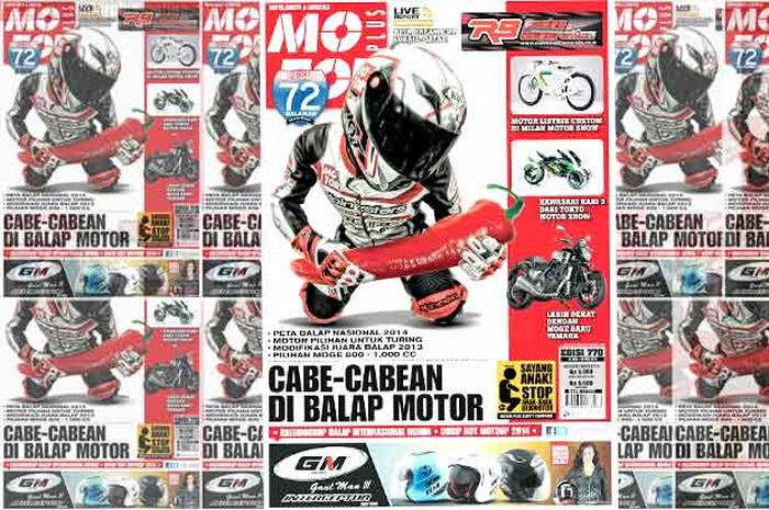 MOTOR Plus edisi 770 tampil tidak biasa. Kalau biasanya 36 lembar, sekarang 72 halaman dengan harga tetap goceng alias Rp 5.000 dan Rp 5.500 (luar Jawa).